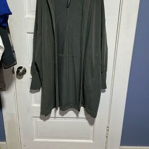 Athleta Gray/Dark GreenCasual Hoodie